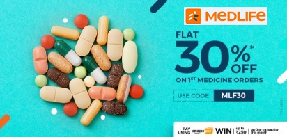 Medlife - FLAT 30% OFF on FIRST MEDICINE ORDER. USE CODE: MLF30