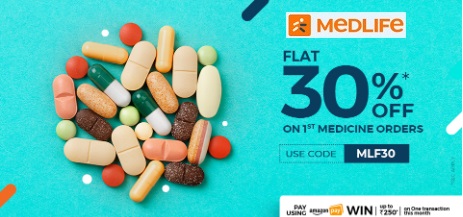 Medlife - FLAT 30% OFF on FIRST MEDICINE ORDER. USE CODE: MLF30