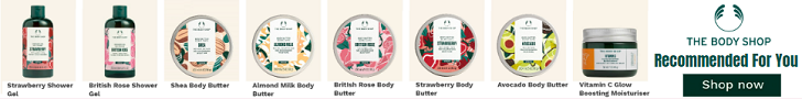 The Body Shop, Your one stop-shop for  cosmetics, skin care and perfume.